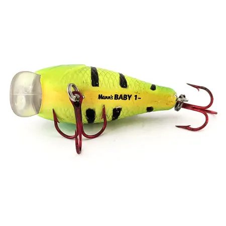 Vintage Mann's Bait  Mann's Baby 1-, 1/4oz Fire Tiger fishing lure #11738