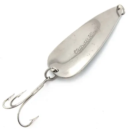 Vintage Weller Gypsy King 1, 3/5oz Green / White / Nickel fishing spoon #11745