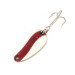 Vintage   Len Thompson #6, 1/8oz Red / White / Brass fishing spoon #11754