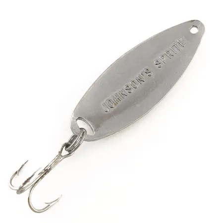 Vintage Johnson Sprite, 1/3oz Nickel / Yellow fishing spoon #11763