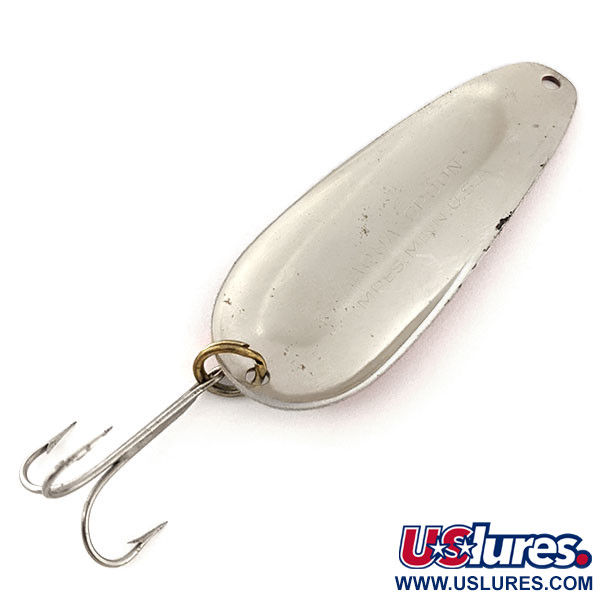 Vintage  Nebco Aqua Spoon, 3/5oz Red / White / Nickel fishing spoon #11766