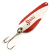 Vintage  Nebco Aqua Spoon, 3/5oz Red / White / Nickel fishing spoon #11766