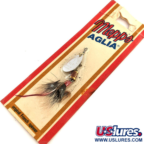   Mepps Aglia 1 dressed (squirrel tail), 1/8oz Silver spinning lure #11774