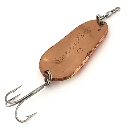 Vintage Pecos River Spinno-King 0, 1/2oz Red / White / Copper fishing spoon #11779