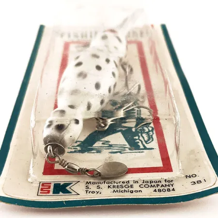 Kmart Kresge #381, 1/2oz White / Black fishing lure #11780