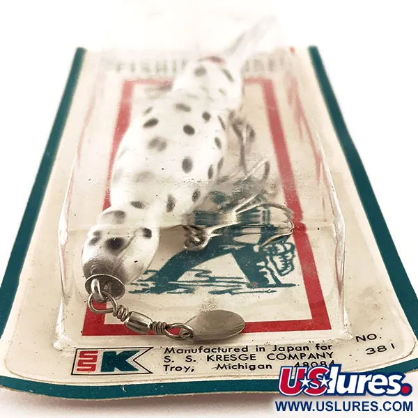 Kmart Kresge #381, 1/2oz White / Black fishing lure #11780