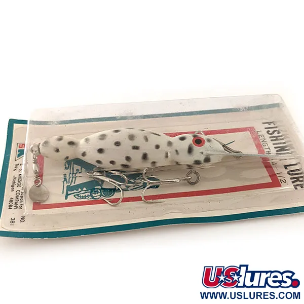 Kmart Kresge #381, 1/2oz White / Black fishing lure #11780