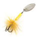 Vintage  Yakima Bait Worden’s Original Rooster Tail, 1/8oz Silver / Yellow spinning lure #11787