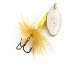 Vintage  Yakima Bait Worden’s Original Rooster Tail, 1/8oz Silver / Yellow spinning lure #11787