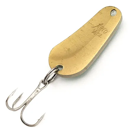 Vintage Aeroplane Spinner Aero UV, 1/4oz Green / Gold fishing spoon #11792