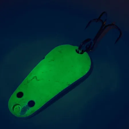 Vintage Aeroplane Spinner Aero UV, 1/4oz Green / Gold fishing spoon #11792