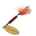 Vintage  Yakima Bait Worden’s Original Rooster Tail, 1/4oz Gold / Rainbow Trout spinning lure #11795