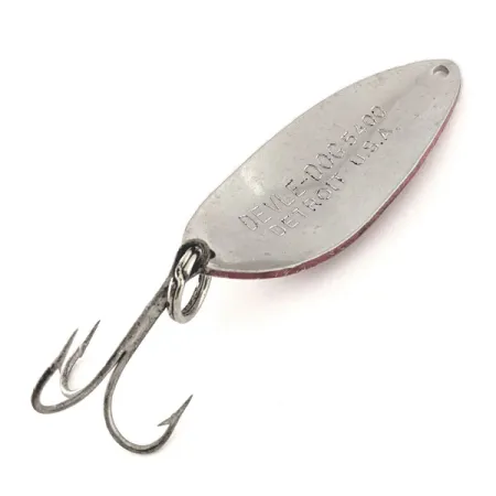 Vintage Eppinger Dardevle Devle Dog 5400, 1/2oz Red / White / Nickel fishing spoon #11797