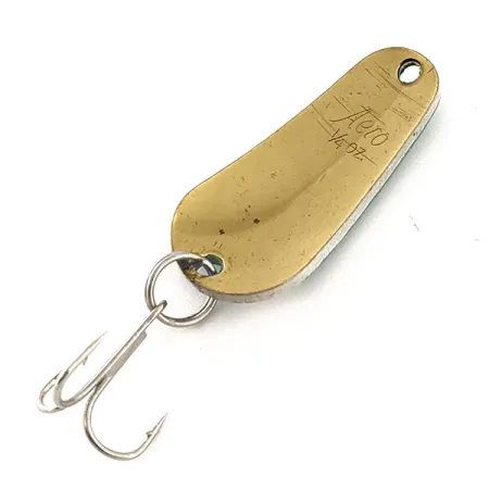 Vintage Aeroplane Spinner Aero, 1/4oz Green / White / Gold fishing spoon #11803