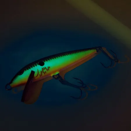Vintage Rapala Original Floater F7 UV, 1/8oz BCF fishing lure #11806