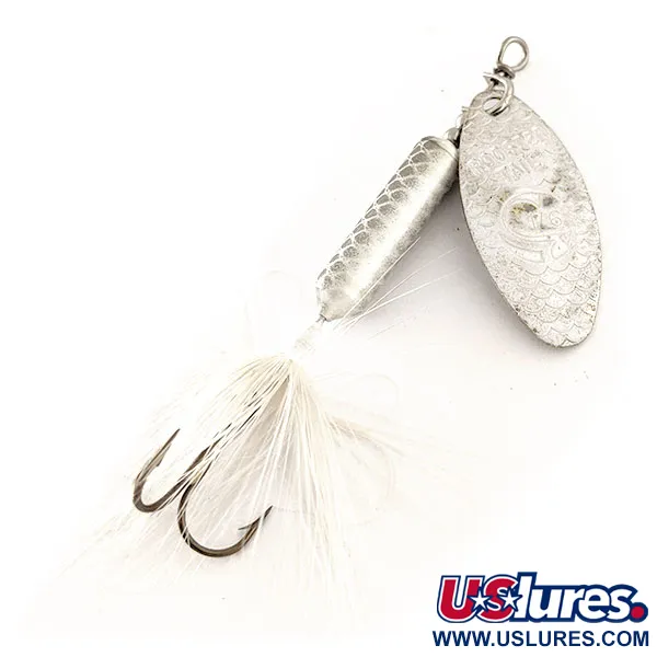 Vintage  Yakima Bait Worden’s Original Rooster Tail, 3/16oz Silver spinning lure #11813