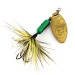 Vintage  Yakima Bait Worden’s Original Rooster Tail, 1/16oz Gold / Green spinning lure #11815