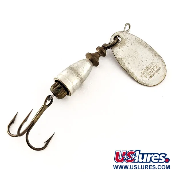 Vintage Blue Fox Super Vibrax 1, 1/8oz Silver spinning lure #11818