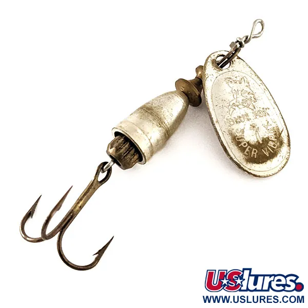 Vintage Blue Fox Super Vibrax 1, 1/8oz Silver spinning lure #11818