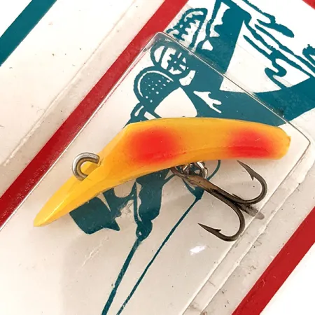 Kmart Kresge #318, 3/32oz Yellow / Red fishing lure #11828