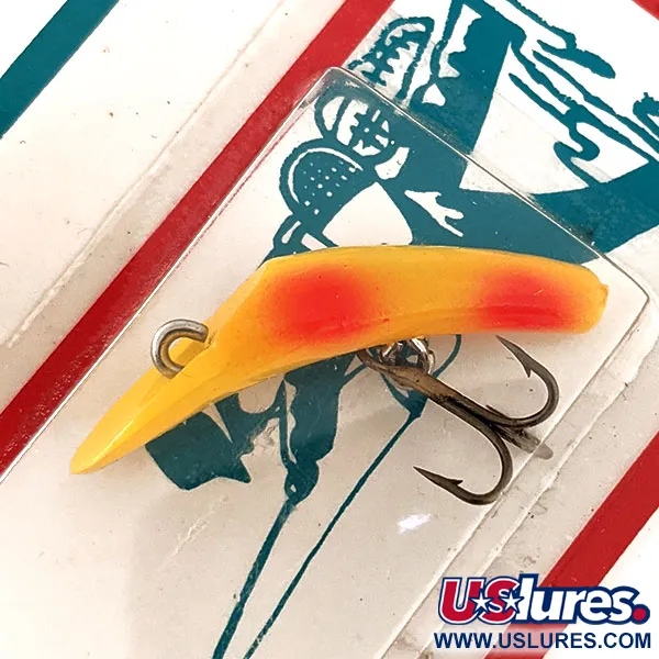 Kmart Kresge #318, 3/32oz Yellow / Red fishing lure #11828