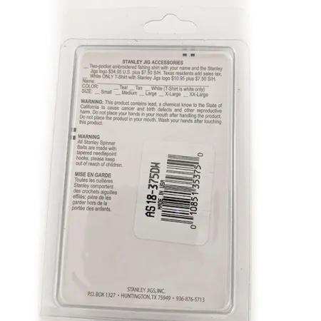 Stanley Jigs Stanley Platinum Babyby Wedge, 2/5oz spinning lure #11833