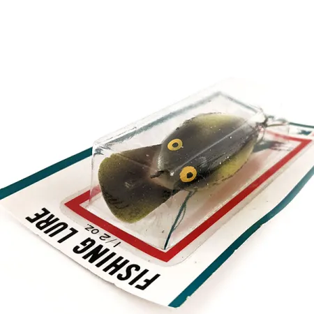 Kmart Kresge #K02, 1/2oz Yellow / Black / Glitter / Red fishing lure #11835
