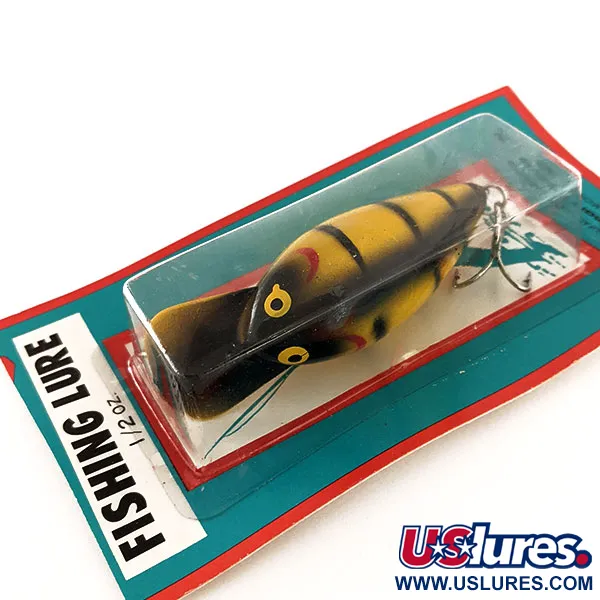 Kmart Kresge #K02, 1/2oz Yellow Tiger fishing lure #11836