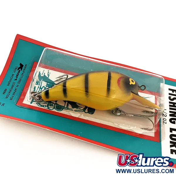 Kmart Kresge #K02, 1/2oz Yellow Tiger fishing lure #11836