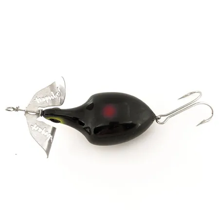 Vintage Fred Arbogast Buzz Plug, 1oz Black fishing lure #11839