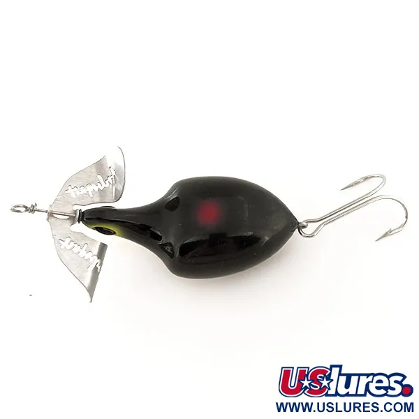 Vintage   Fred Arbogast Buzz Plug, 1oz Black fishing lure #11839