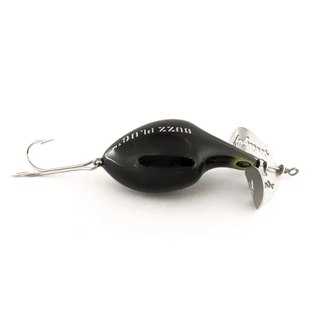 Vintage Fred Arbogast Buzz Plug, 1oz Black fishing lure #11839