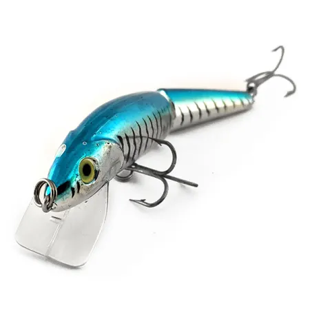 Vintage The Producers Finnigan's Minnow Jointed , 1/2oz Silver / Light Blue / Black fishing lure #11841