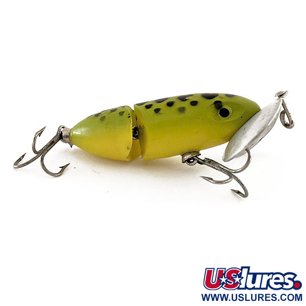 Fred Arbogast Jitterbug Yellow Spinning Fishing Lure Blue Spinner