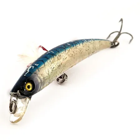 Vintage Yo-Zuri/Duel Yo-ZURI CRYSTAL MINNOW (F) 13, 3/5oz Silver / Blue fishing lure #11856