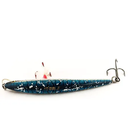 Vintage Yo-Zuri/Duel Yo-ZURI CRYSTAL MINNOW (F) 13, 3/5oz Silver / Blue fishing lure #11856