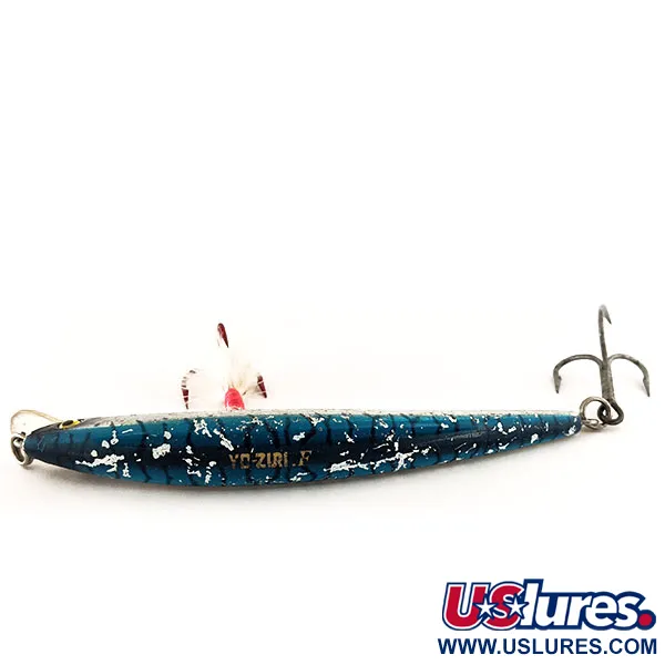 Vintage  Yo-Zuri/Duel Yo-ZURI CRYSTAL MINNOW (F) 13, 3/5oz Silver / Blue fishing lure #11856