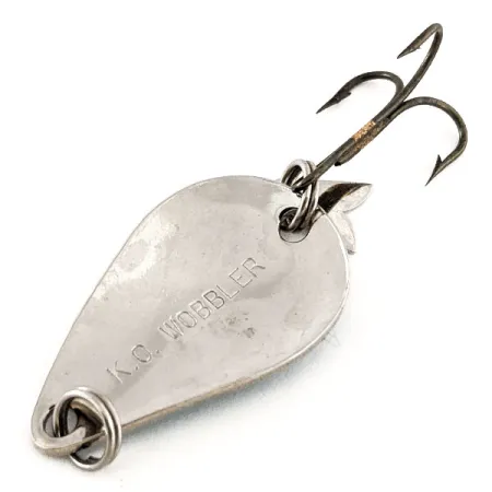Vintage Acme K.O. Wobbler, 1/4oz Nickel / Blue fishing spoon #11862