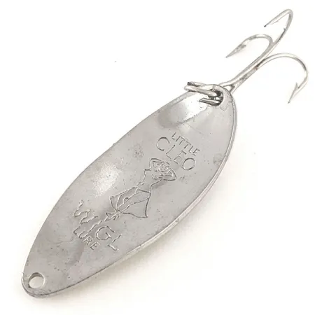 Vintage Seneca Little Cleo (Hula Girl), 1/2oz Yellow / Nickel fishing spoon #11866