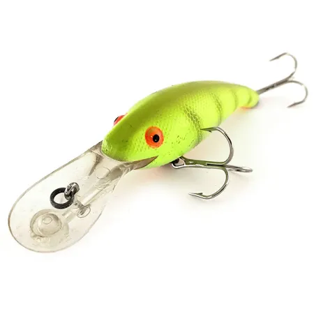 Vintage Cotton Cordell Wally Diver Magnum UV, 3/4oz Chartreuse fishing lure #11872