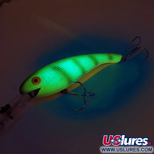 Vintage   Cotton Cordell Wally Diver Magnum UV, 3/4oz Chartreuse fishing lure #11872