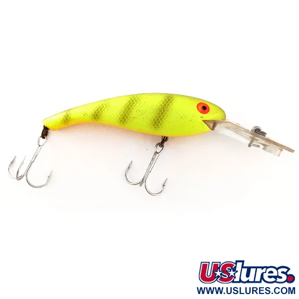 Vintage   Cotton Cordell Wally Diver Magnum UV, 3/4oz Chartreuse fishing lure #11872