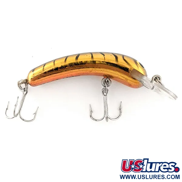 Vintage Bagley Smoo #2, 1/4oz Golden Tiger fishing lure #11883