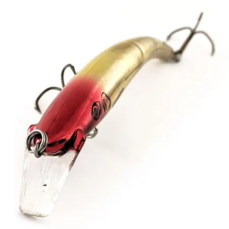 Vintage Reef Runner Little Ripper 500-67 Treble Hook Eagle Claw, 1/4oz Gold Clown fishing lure #11886