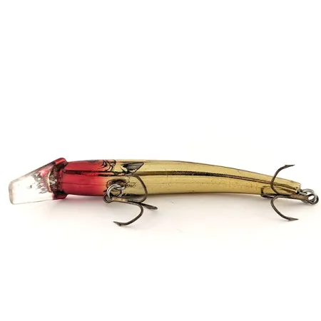 Vintage Reef Runner Little Ripper 500-67 Treble Hook Eagle Claw, 1/4oz Gold Clown fishing lure #11886