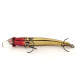 Vintage   Reef Runner Little Ripper 500-67 Treble Hook Eagle Claw, 1/4oz Gold Clown fishing lure #11886