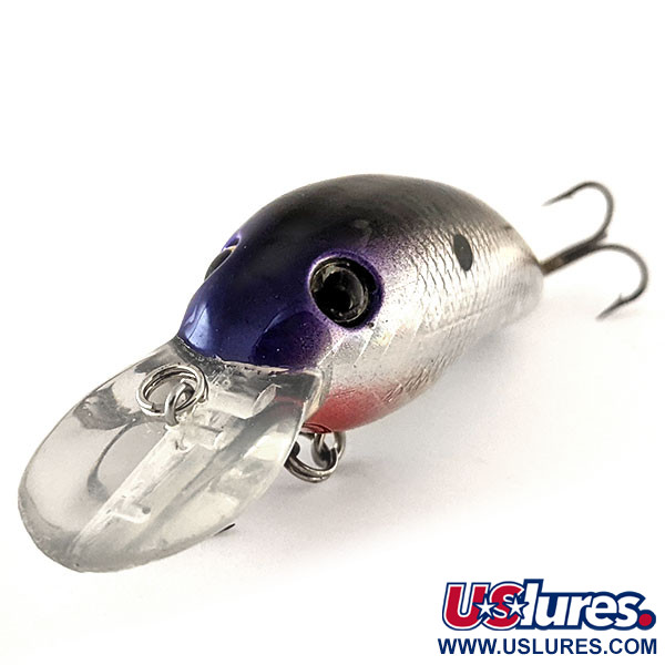 Vintage   Renegade Crank, 1/3oz Silver / purple fishing lure #11890