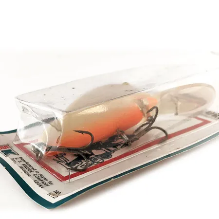 Kmart Kresge #K12, 1/2oz White / Orange fishing lure #11893