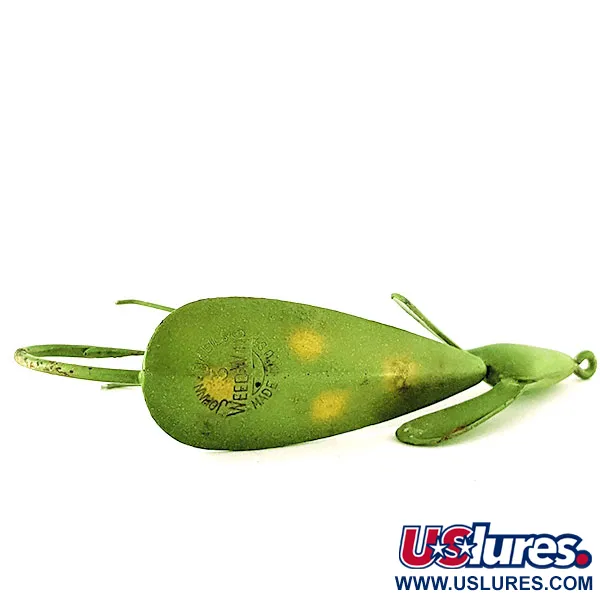 Vintage Johnnie O'Neil Weedless Johnnie O’ Neils Weed Wing 2, 2/5oz Frog fishing spoon #11900