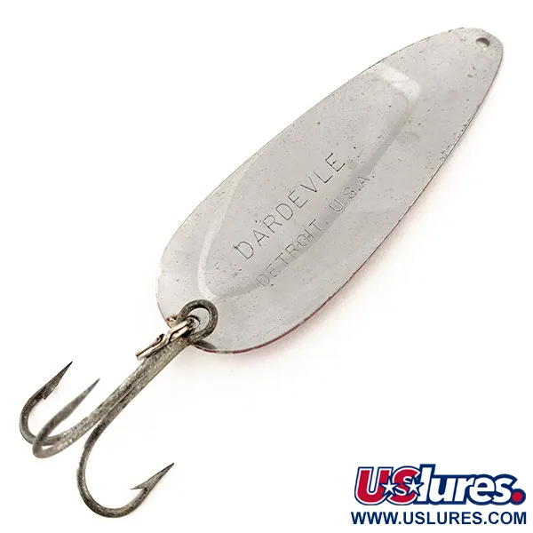 Vintage  Eppinger Dardevle, 1oz Red / White / Nickel fishing spoon #11901
